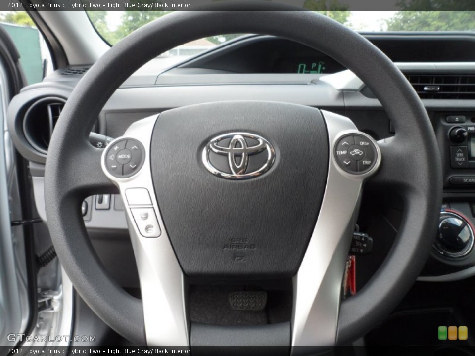 Light Blue Gray/Black Interior Steering Wheel for the 2012 Toyota Prius c Hybrid Two #66279906