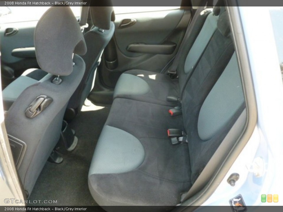 Black/Grey Interior Rear Seat for the 2008 Honda Fit Hatchback #66280401