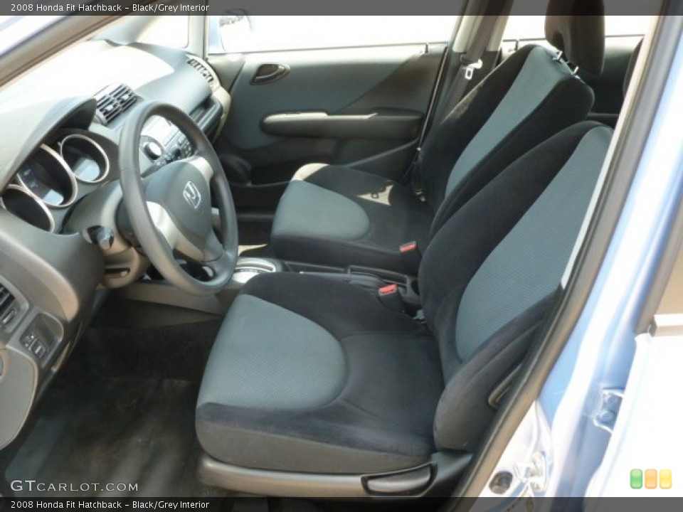 Black/Grey Interior Front Seat for the 2008 Honda Fit Hatchback #66280434