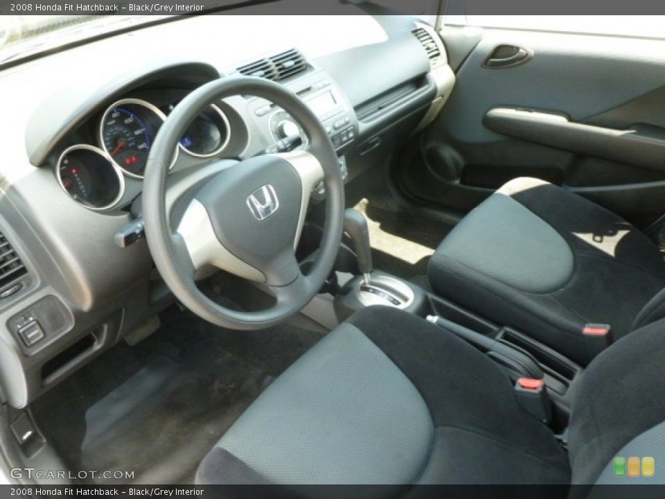 Black/Grey Interior Prime Interior for the 2008 Honda Fit Hatchback #66280443