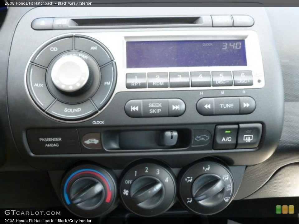 Black/Grey Interior Controls for the 2008 Honda Fit Hatchback #66280461