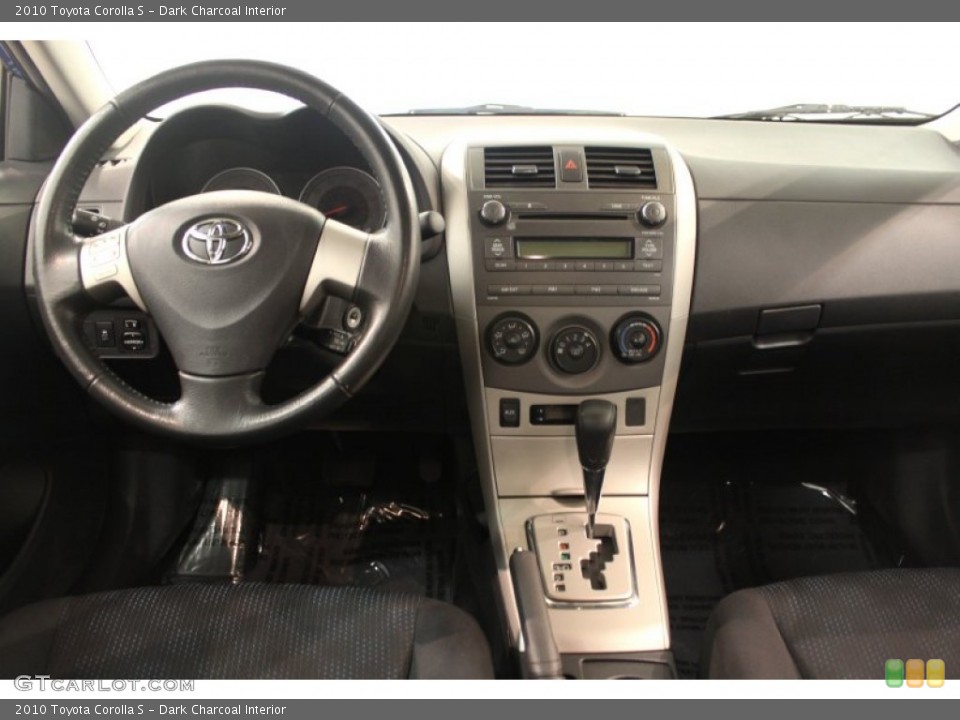 Dark Charcoal Interior Dashboard for the 2010 Toyota Corolla S #66280656