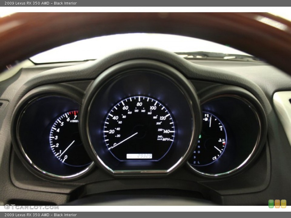 Black Interior Gauges for the 2009 Lexus RX 350 AWD #66281974
