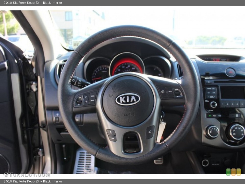Black Interior Steering Wheel for the 2010 Kia Forte Koup SX #66282507