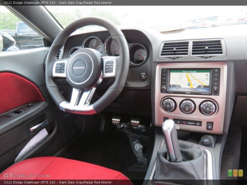 Dark Slate Gray/Radar Red Interior Dashboard for the 2012 Dodge Challenger SRT8 392 #66282540