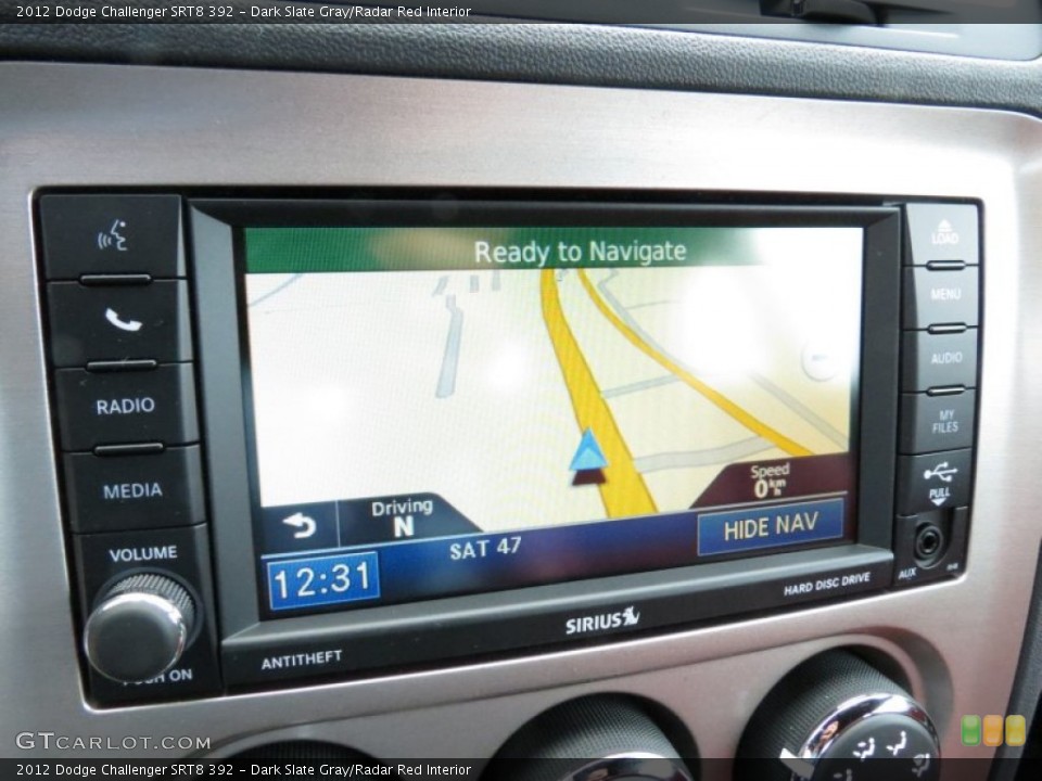 Dark Slate Gray/Radar Red Interior Navigation for the 2012 Dodge Challenger SRT8 392 #66282576