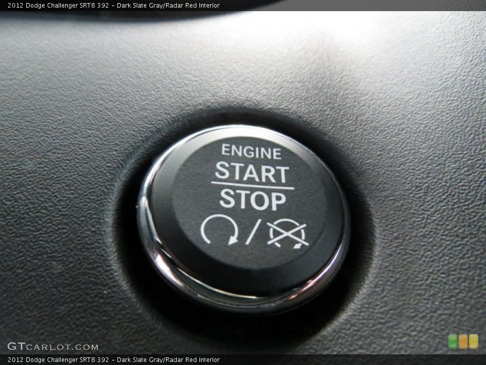 Dark Slate Gray/Radar Red Interior Controls for the 2012 Dodge Challenger SRT8 392 #66282585