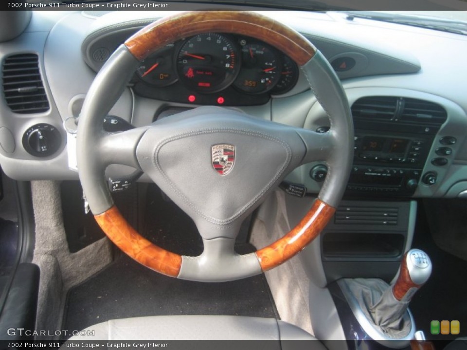 Graphite Grey Interior Steering Wheel for the 2002 Porsche 911 Turbo Coupe #66285855