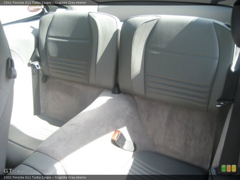 Graphite Grey Interior Rear Seat for the 2002 Porsche 911 Turbo Coupe #66285898