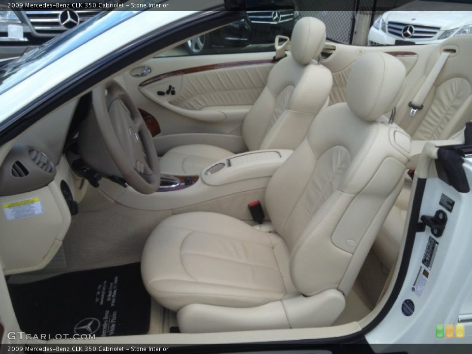 Stone Interior Front Seat for the 2009 Mercedes-Benz CLK 350 Cabriolet #66286643