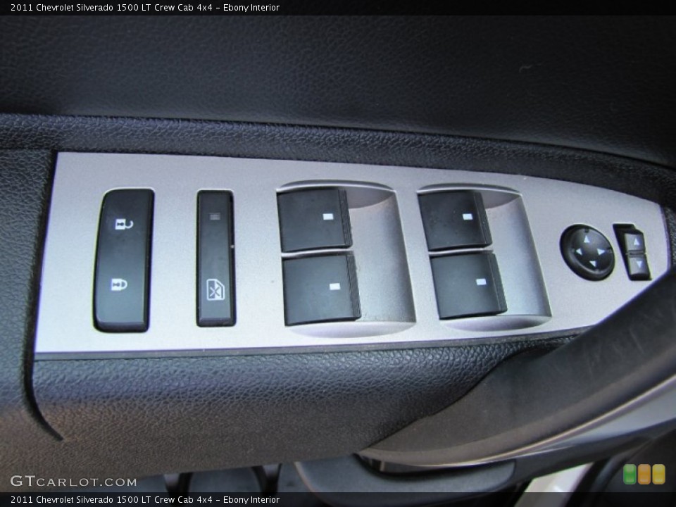 Ebony Interior Controls for the 2011 Chevrolet Silverado 1500 LT Crew Cab 4x4 #66289917