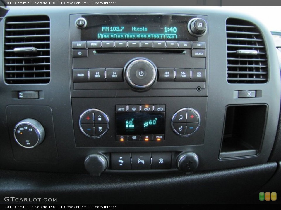 Ebony Interior Controls for the 2011 Chevrolet Silverado 1500 LT Crew Cab 4x4 #66289950