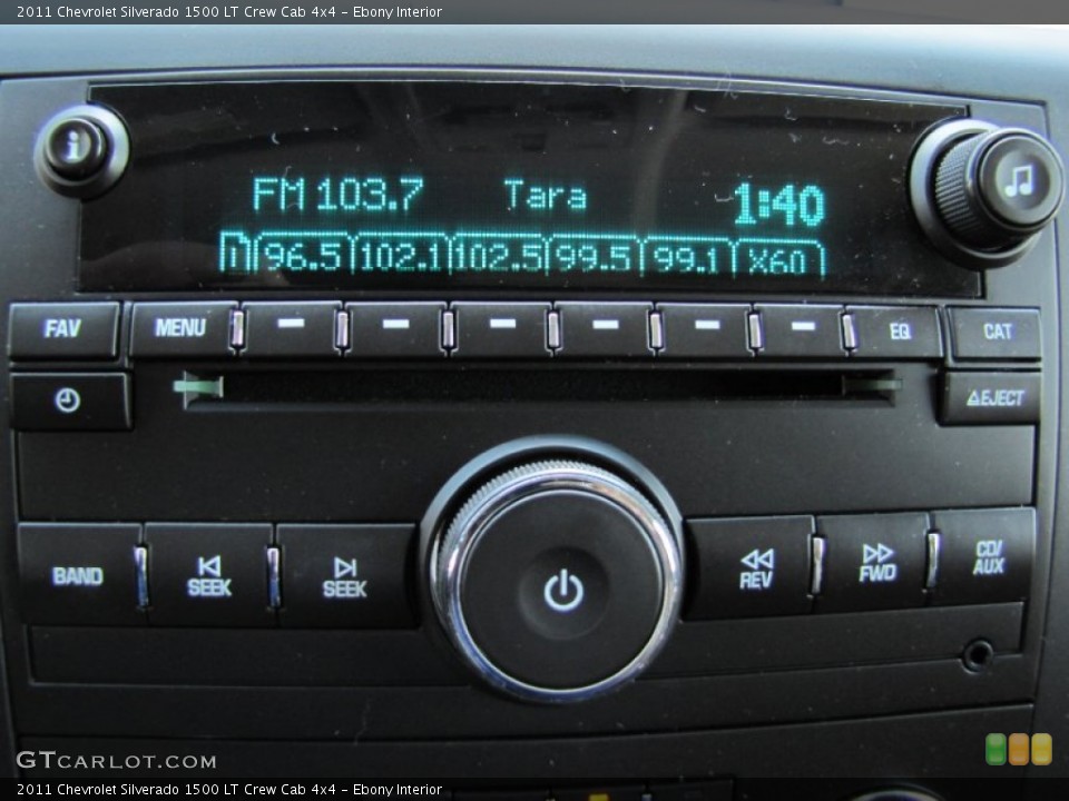 Ebony Interior Audio System for the 2011 Chevrolet Silverado 1500 LT Crew Cab 4x4 #66289956