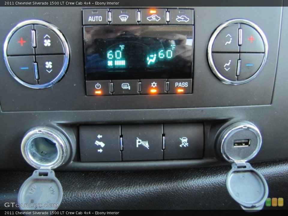 Ebony Interior Controls for the 2011 Chevrolet Silverado 1500 LT Crew Cab 4x4 #66289962