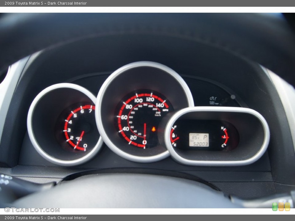Dark Charcoal Interior Gauges for the 2009 Toyota Matrix S #66290682