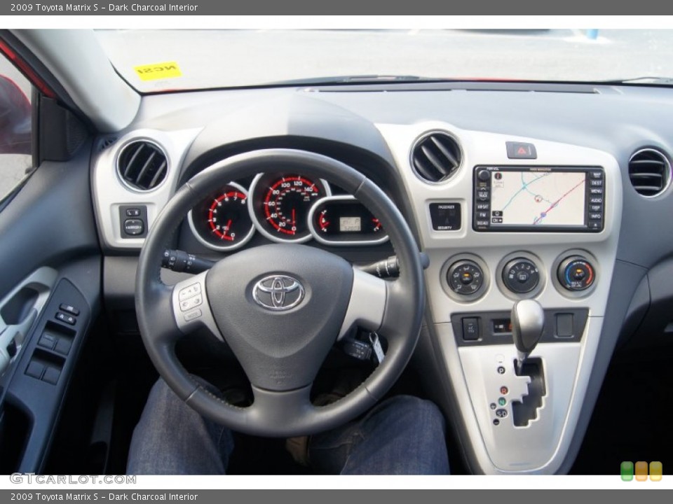 Dark Charcoal Interior Dashboard for the 2009 Toyota Matrix S #66290703