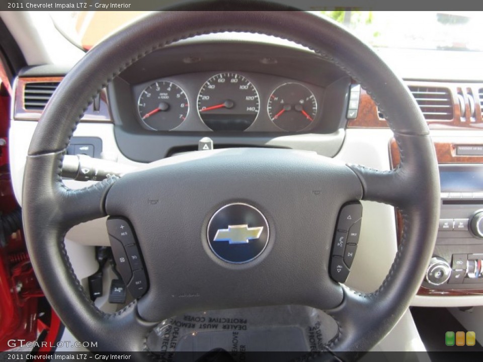 Gray Interior Steering Wheel for the 2011 Chevrolet Impala LTZ #66291086