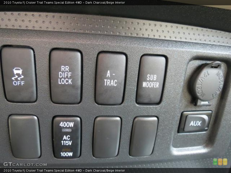 Dark Charcoal/Beige Interior Controls for the 2010 Toyota FJ Cruiser Trail Teams Special Edition 4WD #66292128