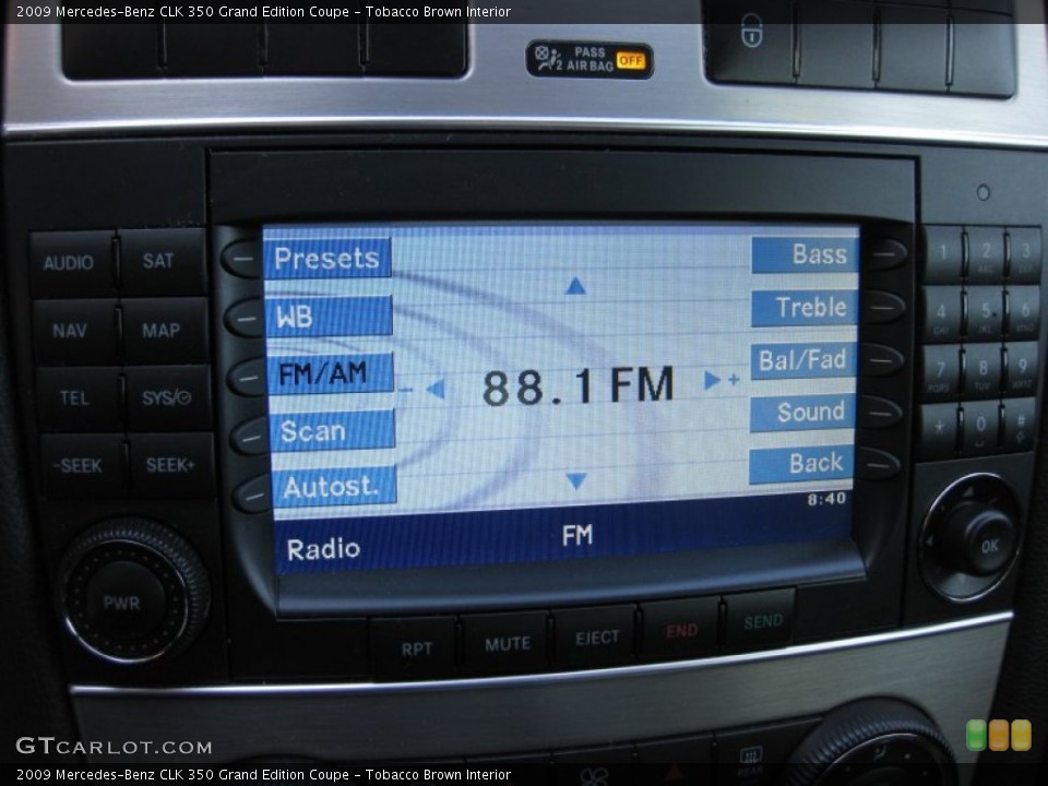 Tobacco Brown Interior Audio System for the 2009 Mercedes-Benz CLK 350 Grand Edition Coupe #66292236