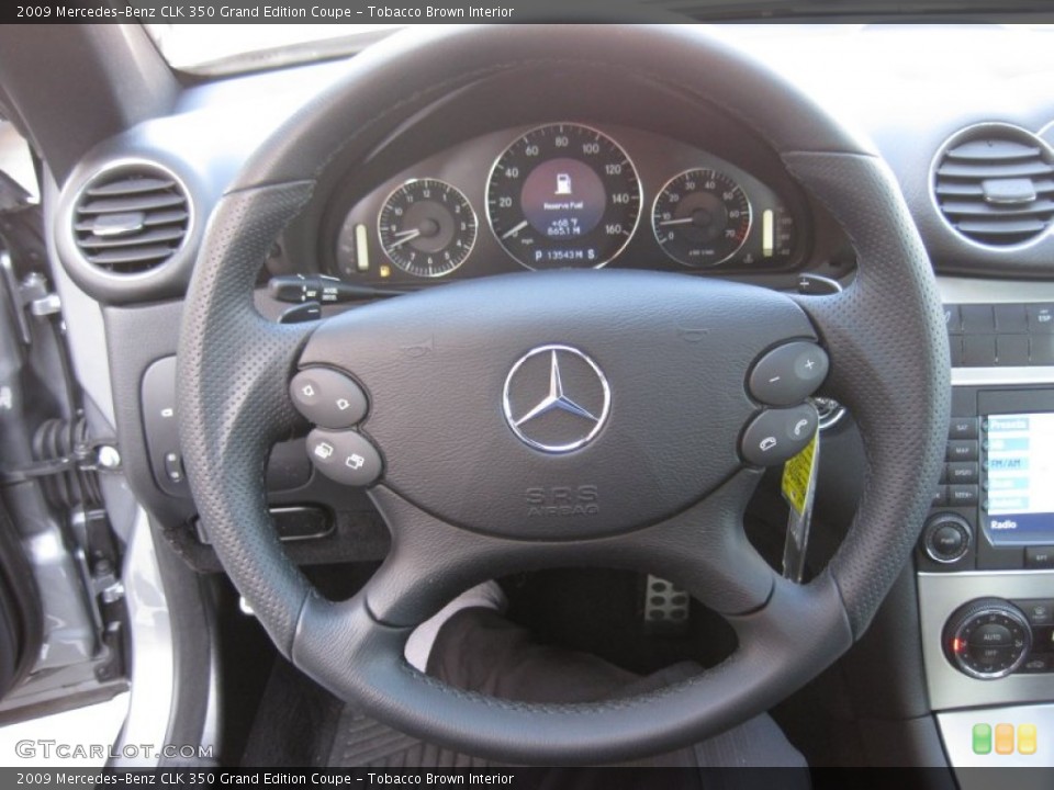 Tobacco Brown Interior Steering Wheel for the 2009 Mercedes-Benz CLK 350 Grand Edition Coupe #66292287
