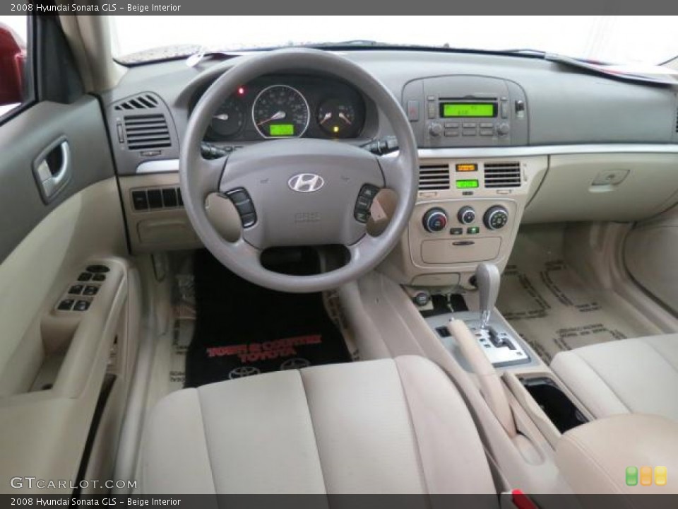 Beige Interior Dashboard for the 2008 Hyundai Sonata GLS #66292533