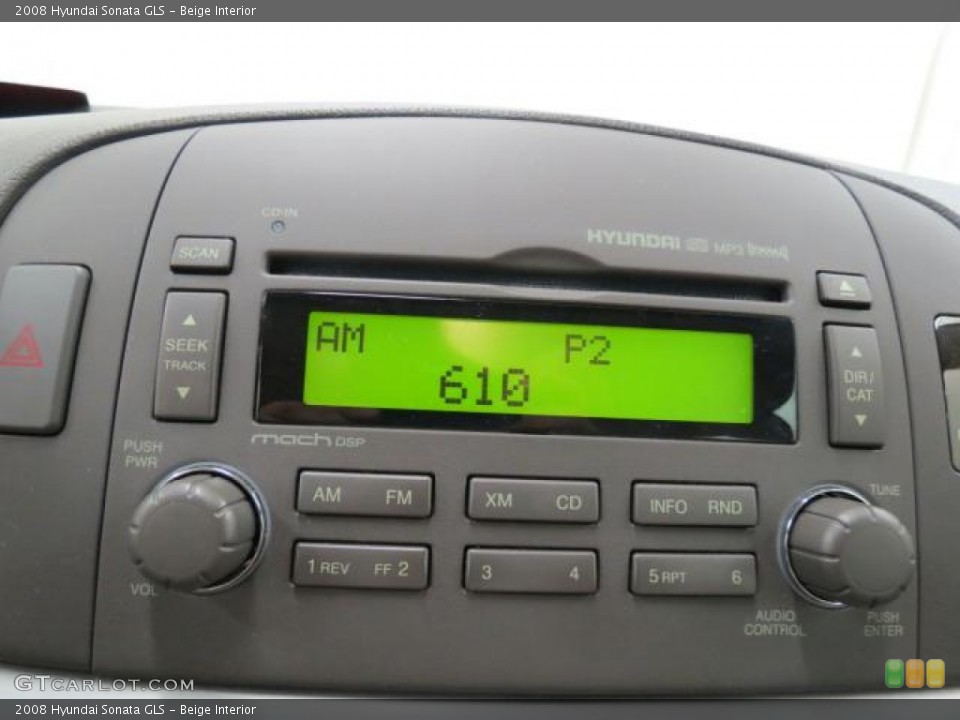 Beige Interior Audio System for the 2008 Hyundai Sonata GLS #66292603