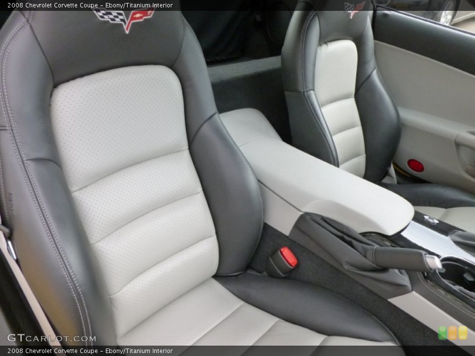 Ebony/Titanium Interior Photo for the 2008 Chevrolet Corvette Coupe #66295074