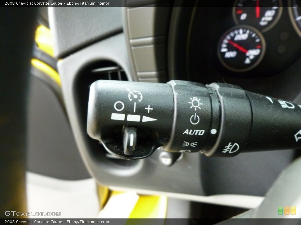 Ebony/Titanium Interior Controls for the 2008 Chevrolet Corvette Coupe #66295131