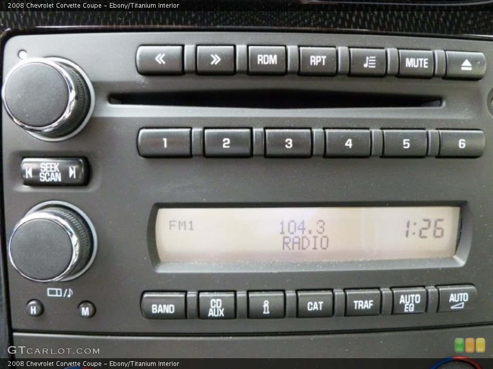 Ebony/Titanium Interior Audio System for the 2008 Chevrolet Corvette Coupe #66295167