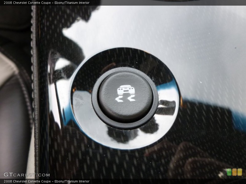 Ebony/Titanium Interior Controls for the 2008 Chevrolet Corvette Coupe #66295188