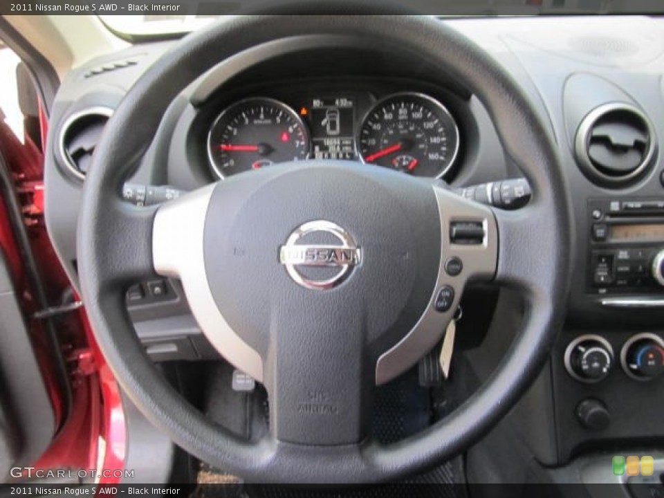 Black Interior Steering Wheel for the 2011 Nissan Rogue S AWD #66297524