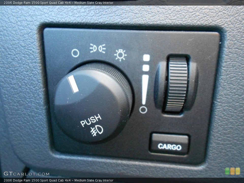 Medium Slate Gray Interior Controls for the 2006 Dodge Ram 1500 Sport Quad Cab 4x4 #66298274