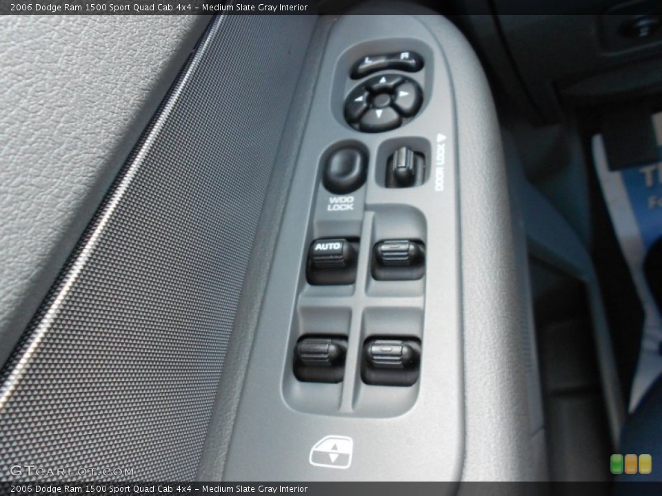 Medium Slate Gray Interior Controls for the 2006 Dodge Ram 1500 Sport Quad Cab 4x4 #66298277