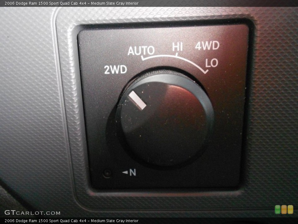 Medium Slate Gray Interior Controls for the 2006 Dodge Ram 1500 Sport Quad Cab 4x4 #66298283