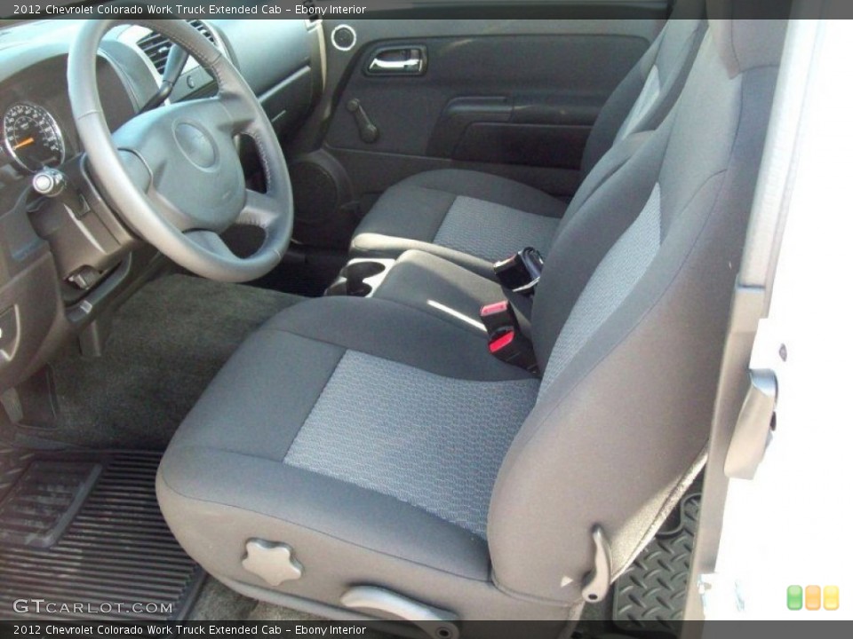 Ebony Interior Front Seat for the 2012 Chevrolet Colorado Work Truck Extended Cab #66300269