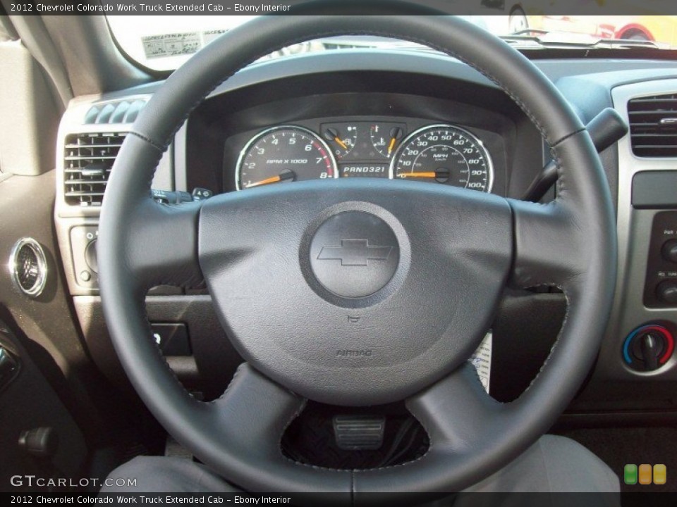 Ebony Interior Steering Wheel for the 2012 Chevrolet Colorado Work Truck Extended Cab #66300305