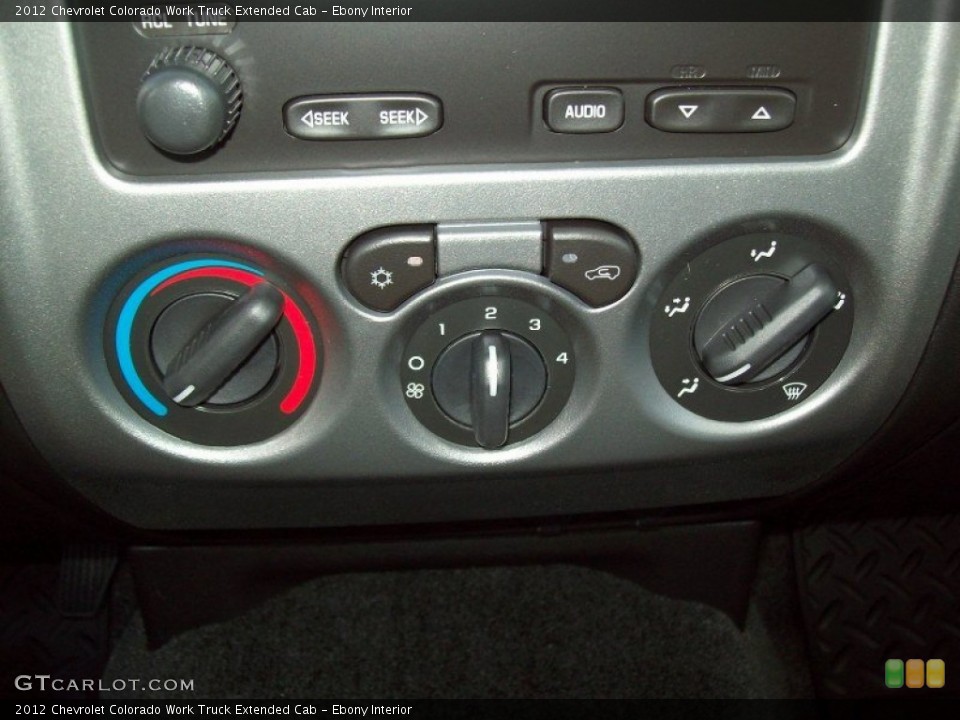 Ebony Interior Controls for the 2012 Chevrolet Colorado Work Truck Extended Cab #66300316