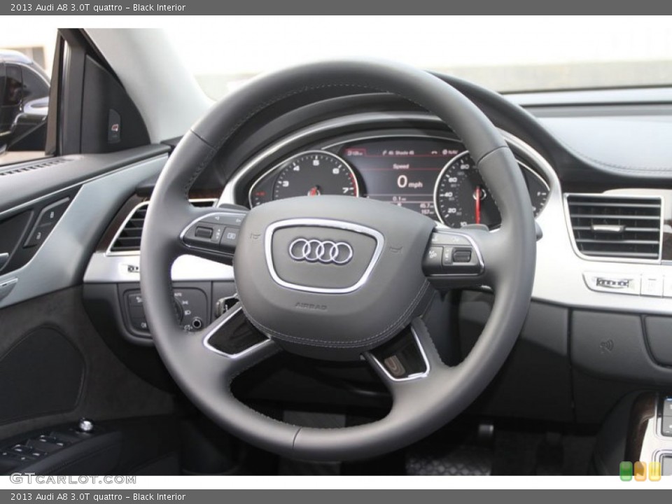 Black Interior Steering Wheel for the 2013 Audi A8 3.0T quattro #66300581