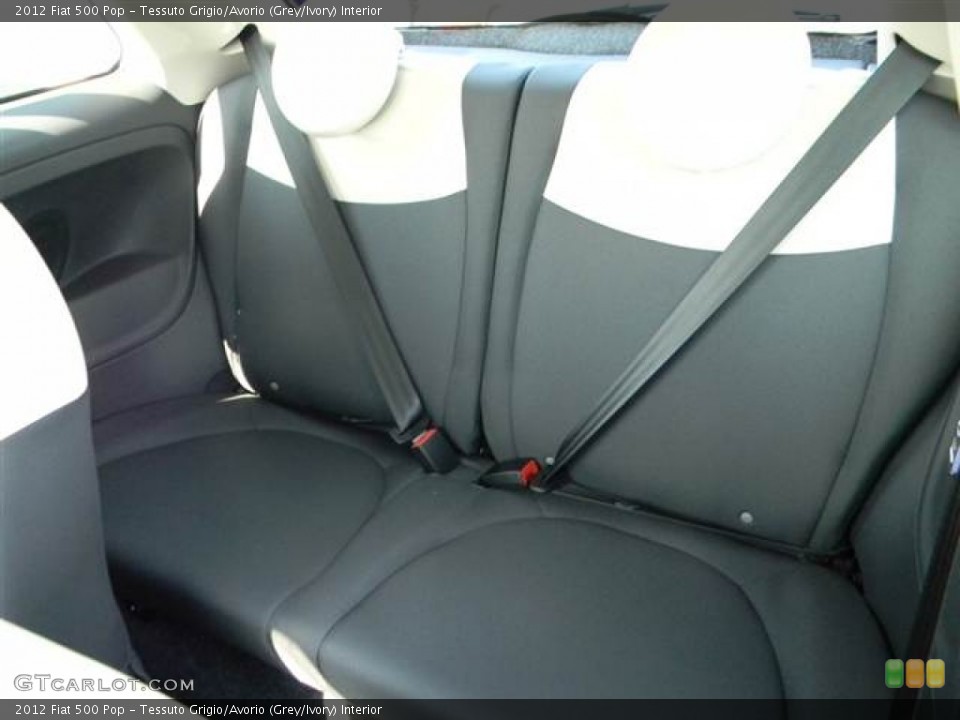 Tessuto Grigio/Avorio (Grey/Ivory) Interior Rear Seat for the 2012 Fiat 500 Pop #66303452