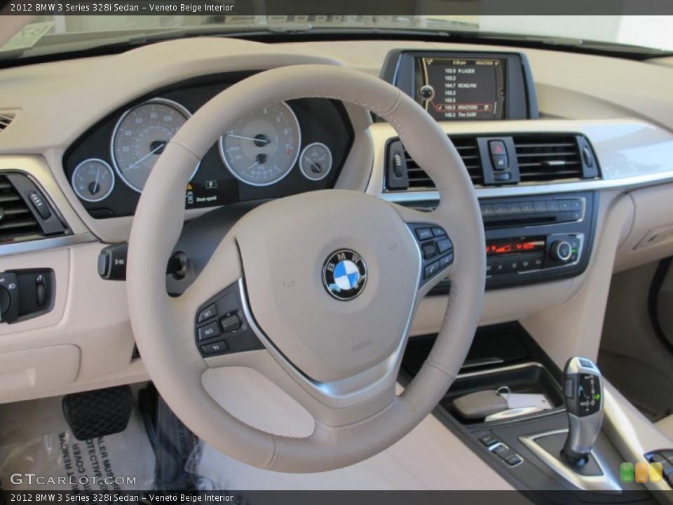 Veneto Beige Interior Dashboard for the 2012 BMW 3 Series 328i Sedan #66304307