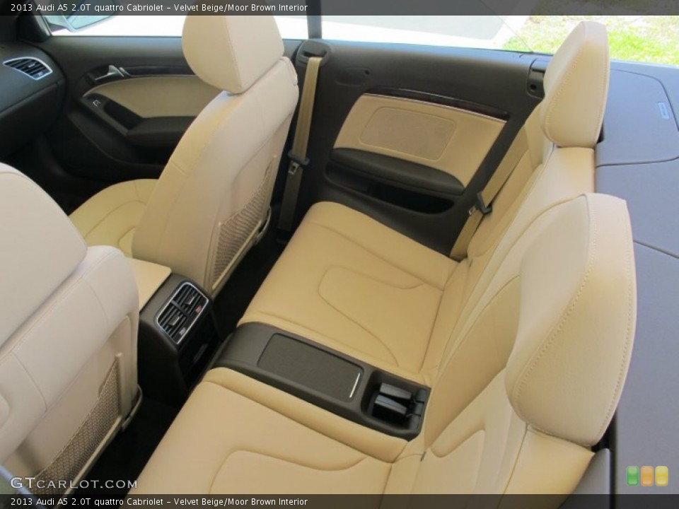Velvet Beige/Moor Brown Interior Rear Seat for the 2013 Audi A5 2.0T quattro Cabriolet #66304421