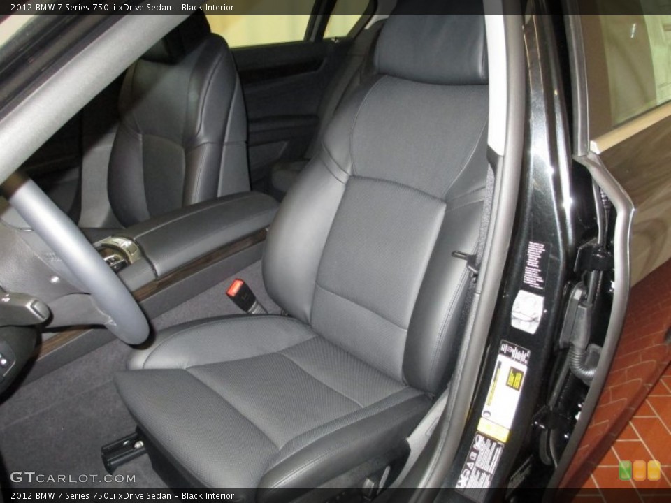 Black Interior Front Seat for the 2012 BMW 7 Series 750Li xDrive Sedan #66308114