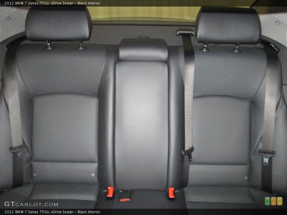 Black Interior Rear Seat for the 2012 BMW 7 Series 750Li xDrive Sedan #66308127