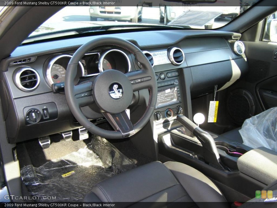 Black/Black Interior Prime Interior for the 2009 Ford Mustang Shelby GT500KR Coupe #6630912
