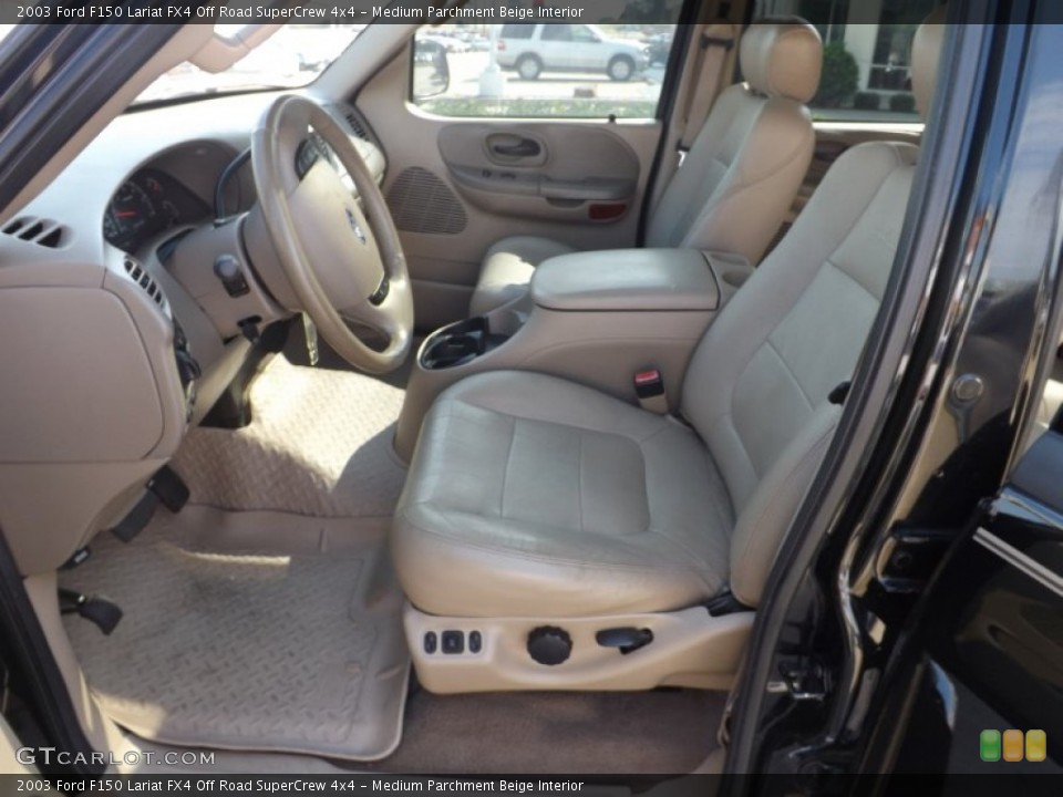 Medium Parchment Beige Interior Photo for the 2003 Ford F150 Lariat FX4 Off Road SuperCrew 4x4 #66310361