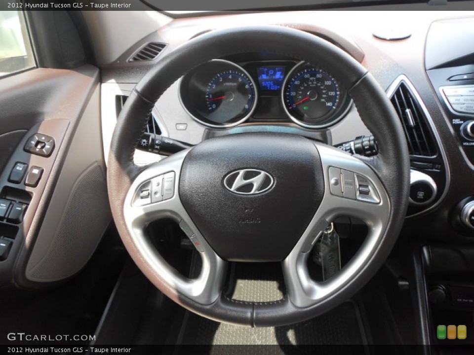 Taupe Interior Steering Wheel for the 2012 Hyundai Tucson GLS #66312350