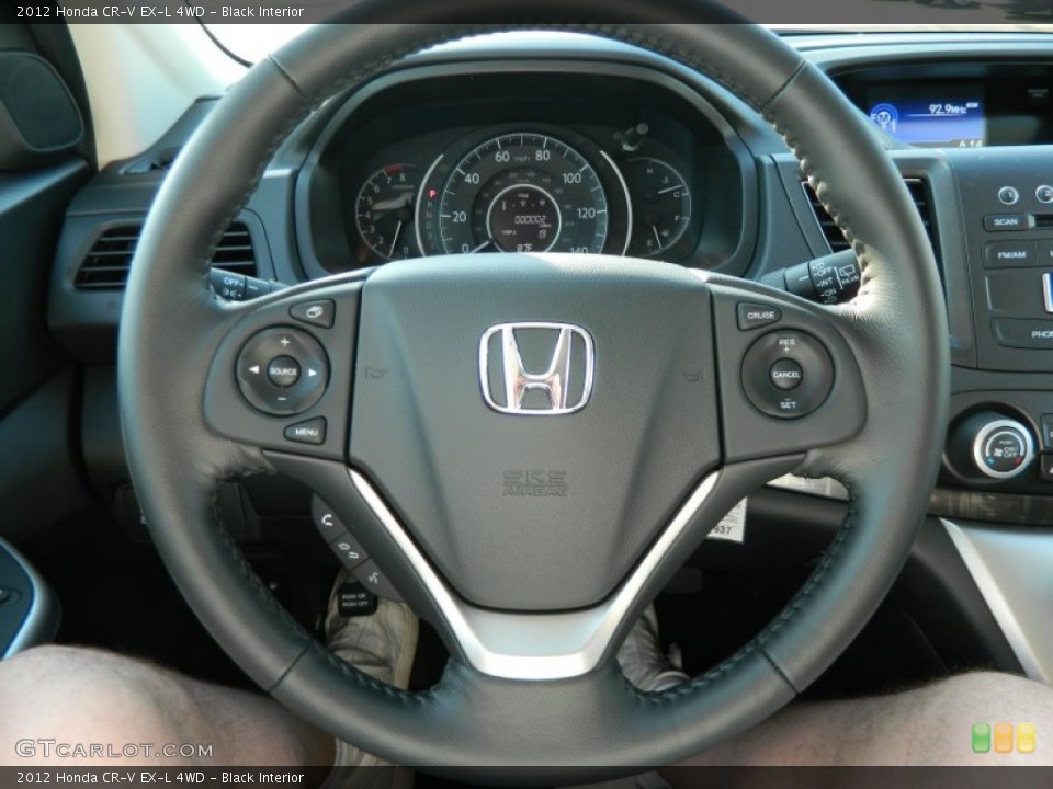 Black Interior Steering Wheel for the 2012 Honda CR-V EX-L 4WD #66312989