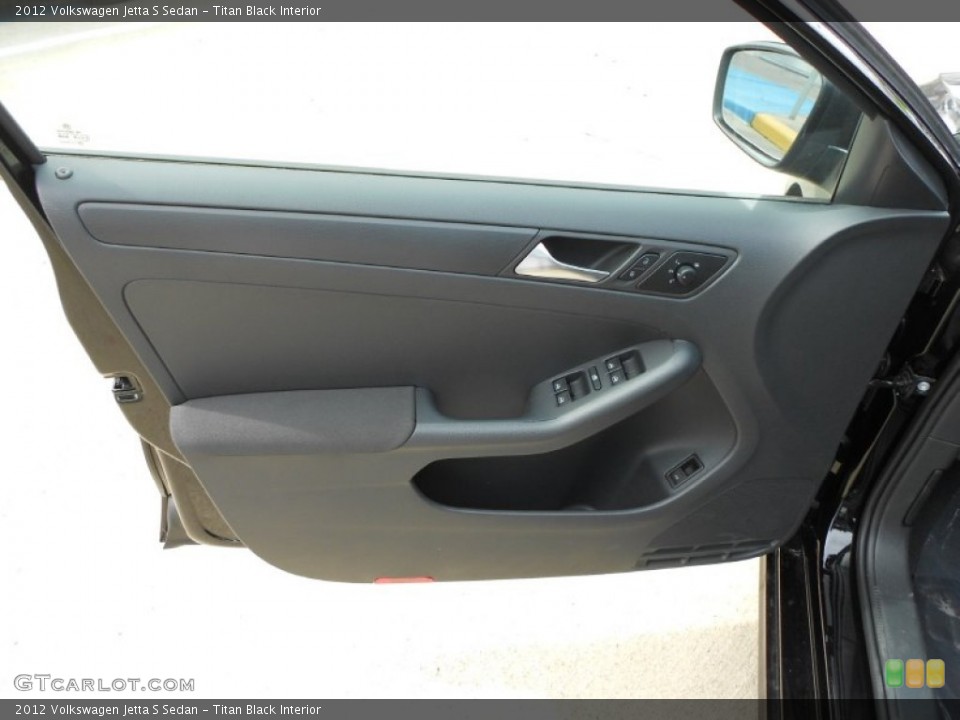 Titan Black Interior Door Panel for the 2012 Volkswagen Jetta S Sedan #66313373