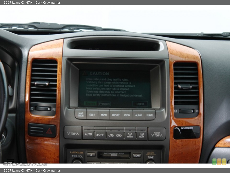 Dark Gray Interior Controls for the 2005 Lexus GX 470 #66314424