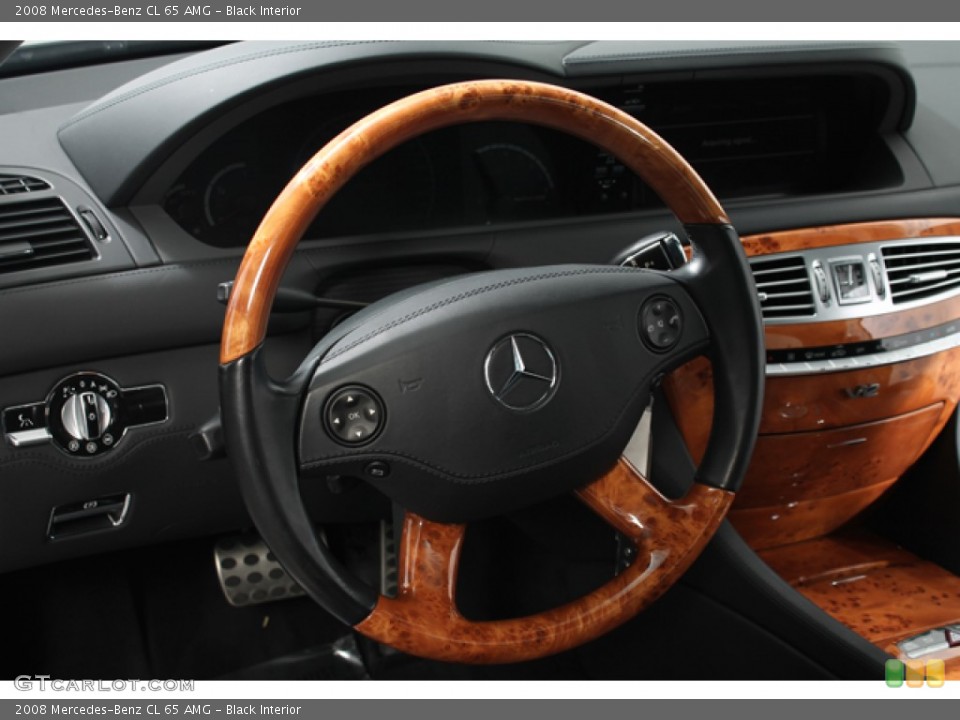 Black Interior Steering Wheel for the 2008 Mercedes-Benz CL 65 AMG #66314661